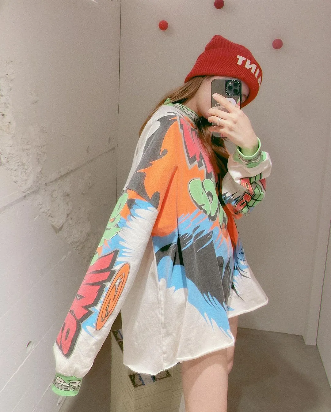 SAINT MICHAEL 24SS SAINT FORCE L/S TEE New Racing Retro Long Sleeve Off-white S-XL Front, left and right sleeves, even ribs are printed. There are more than 30 sets of samples in total. They are extremely complicated and all are oversized screen versions. Ready-made garments are washed and worn with Vintage value.